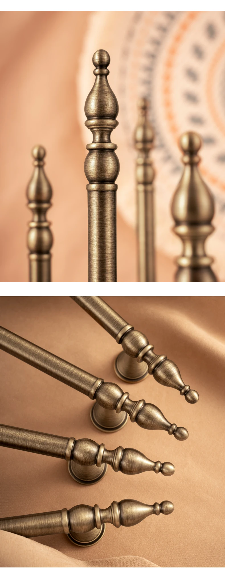 Description Picture 4 of itemAntique Brass Handle Islamic Style Furniture Door Pull Brushed Bronze Wardrobe Door Kitchen Cabinet Knob Hardware accessories