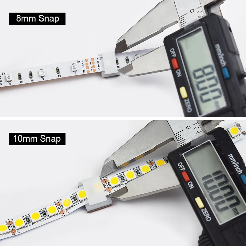 8mm 10mm Breite Led-streifen Licht Fix Clip mit Klebstoff Draht Montage  Snap für 5050 2835 COB LED streifen Outdoor Indoor Install