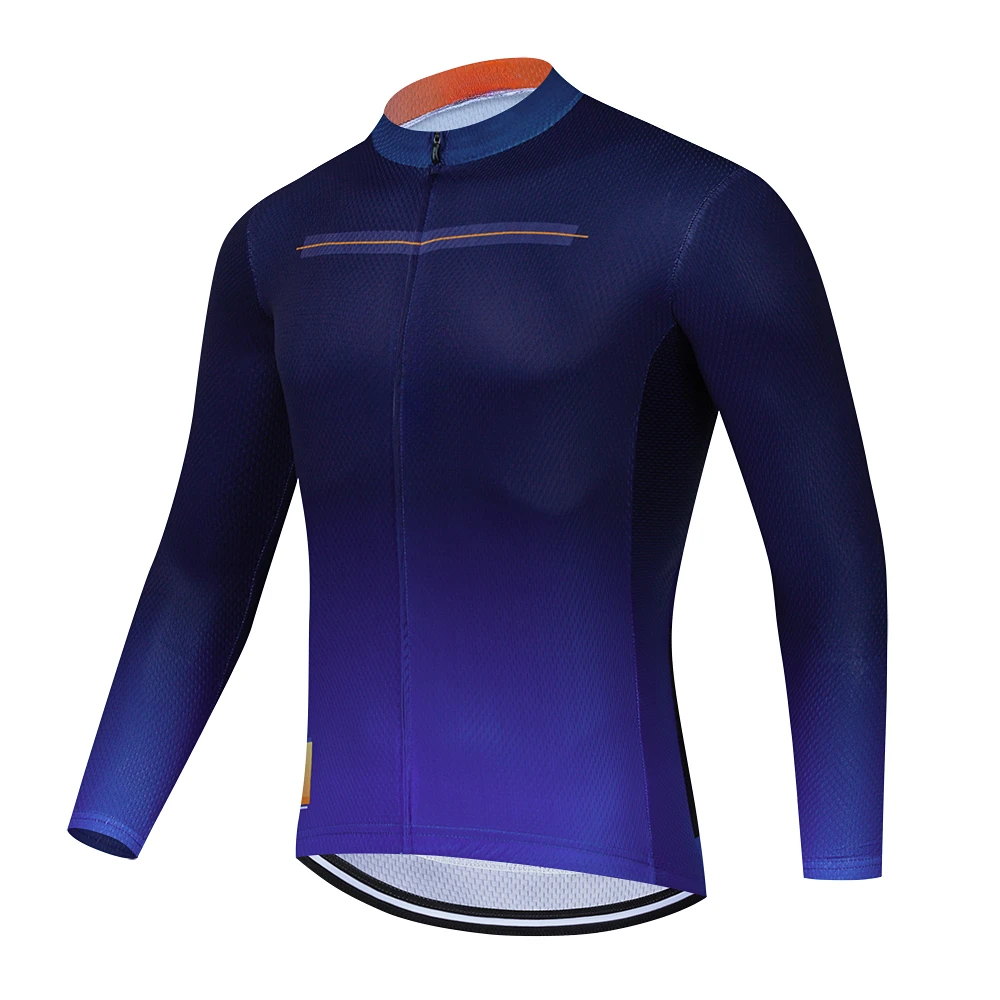 thumbnail image 1 of Maillot de ciclismo de manga larga para hombre, ropa de ciclismo de primavera 2023, maillot de ciclismo anti-UV, camiseta de bicicleta transpirable, 1 of 4
