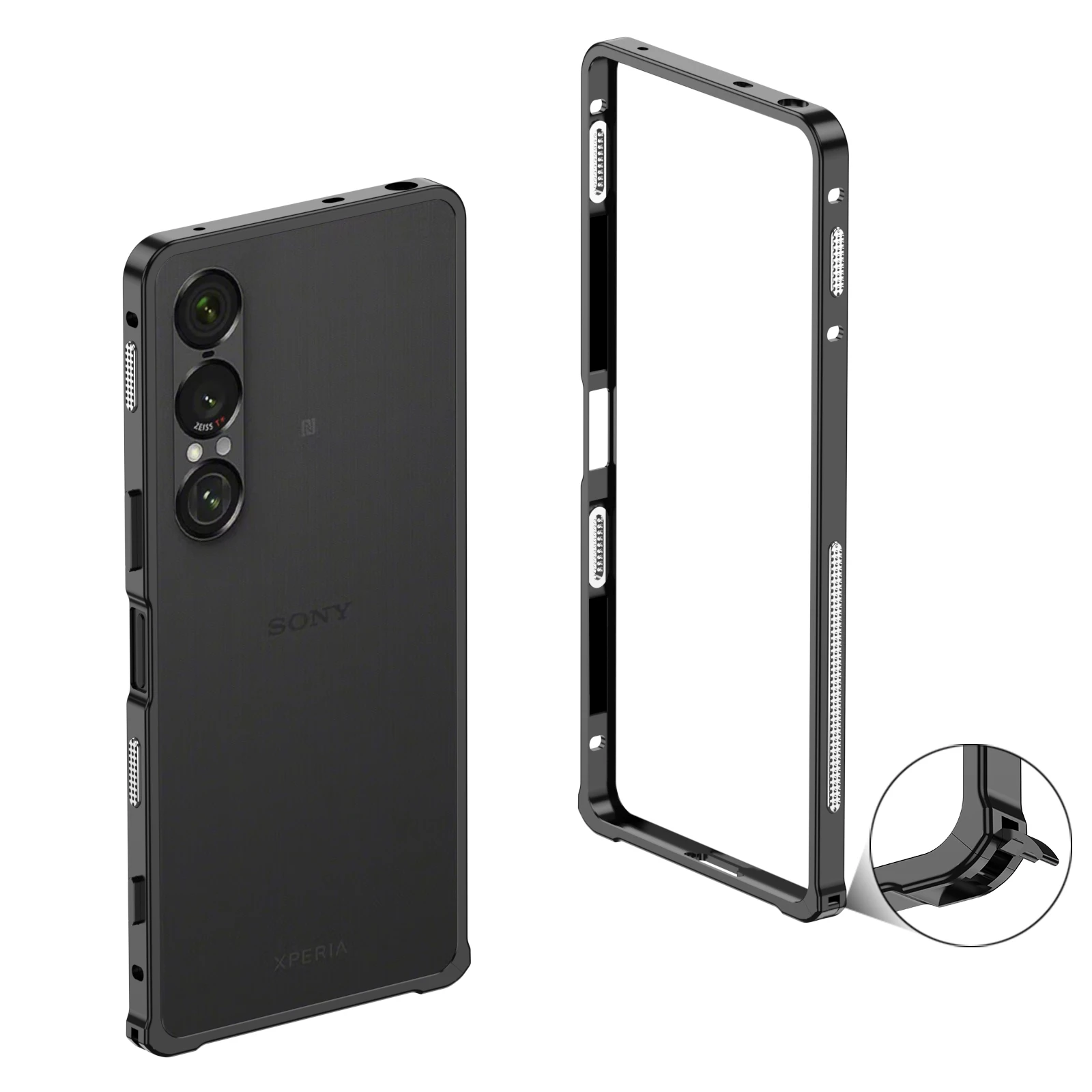 Ultra-Thin Metal Frame Case with Heat Dissipation and Seahorse Buckle Design