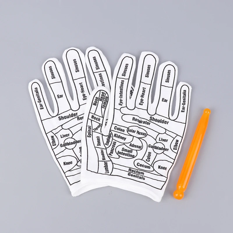 1 zestaw rękawiczek do rąk refleksologia akupunktura akupresura rękawice ręce wielokrotnego użytku rękawice domowe Spa punkt złuszczacz teksturowany