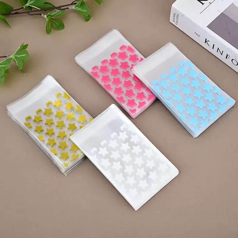 Star Self-adhesive Bags 100 pcs For Card Packaging Card Sleeve Gift Jewelry