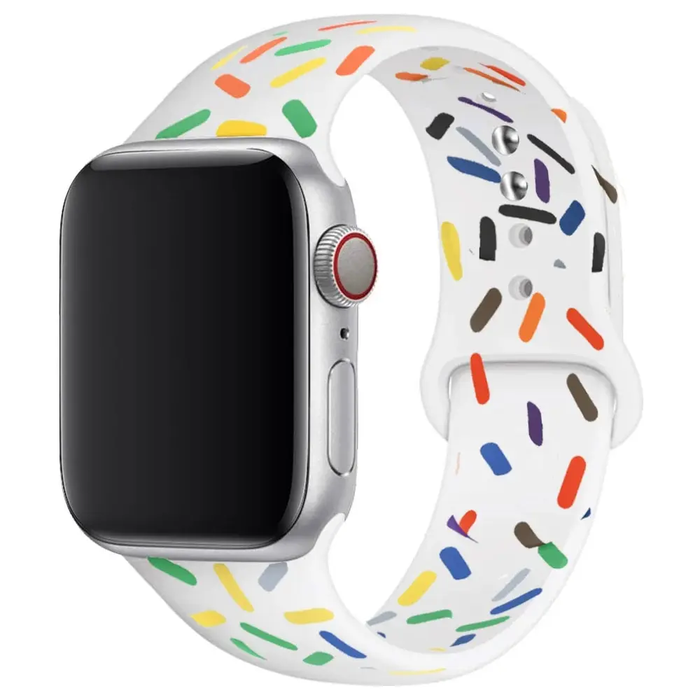 ตัวเลือกสินค้า Pride Edition สาย Apple Watch ซิลิโคน ยืดหยุ่น ทนทาน หลายขนาด