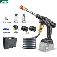 Cordless High Pressure Electric Water Gun 21V 1000W Car Wash Washer Sprayer For Auto Home Garden Clean With Li-ion Battery Tanzu 1