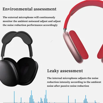 Casque sans fil avec microphone stéréo P9 compatible Bluetooth 5.0 5