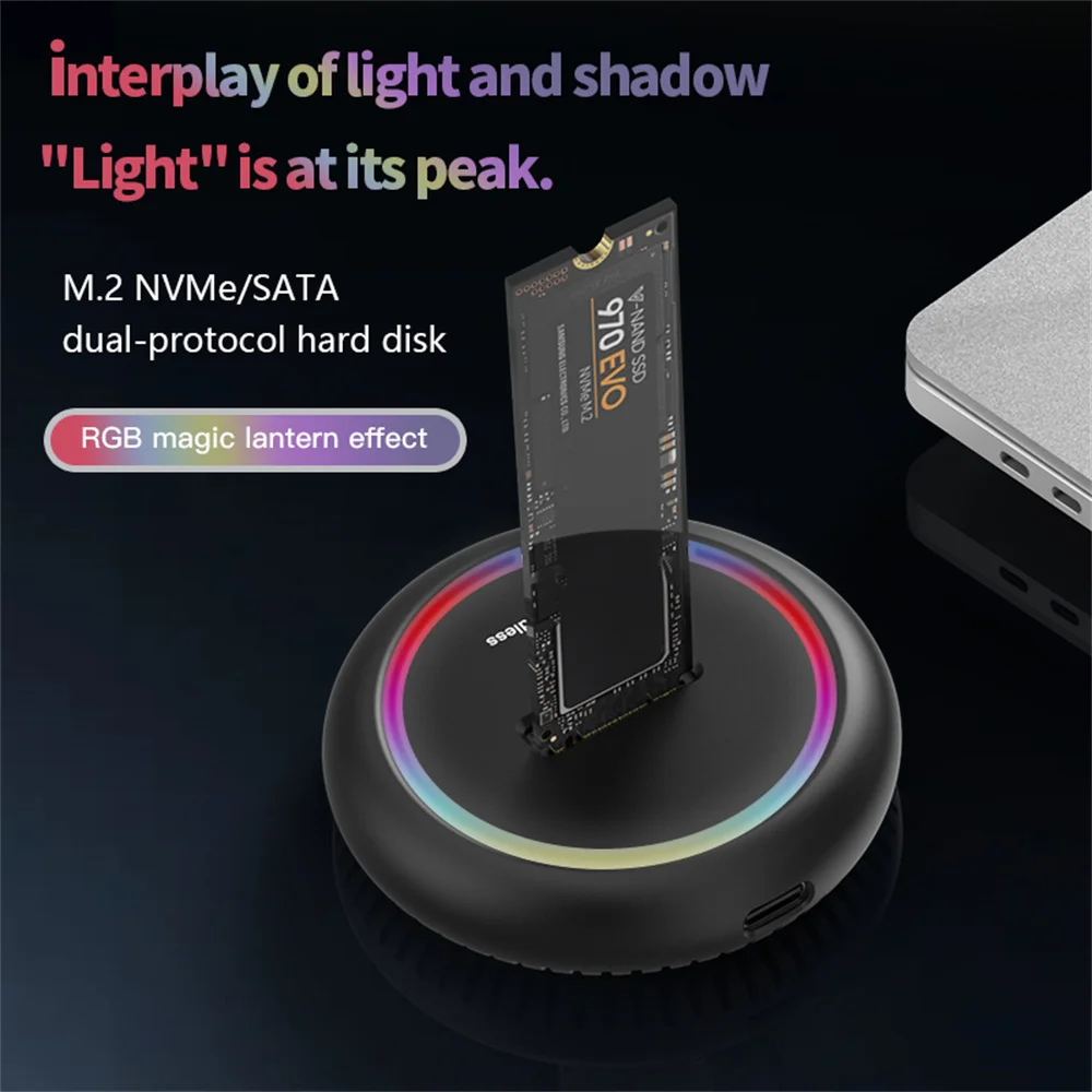 Blueendless SSD 인클로저 프로토콜 m.2 SSD 케이스, USB 3.1 NVME + NGFF SSD 인클로저 M 키, USB m 2 SSD 도킹 스테이션
