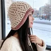Women's Autumn Winter Warm Woolen Hat Thickened Knit Fleece Lined Ear Flaps Cold Resistant and Full of Atmosphere