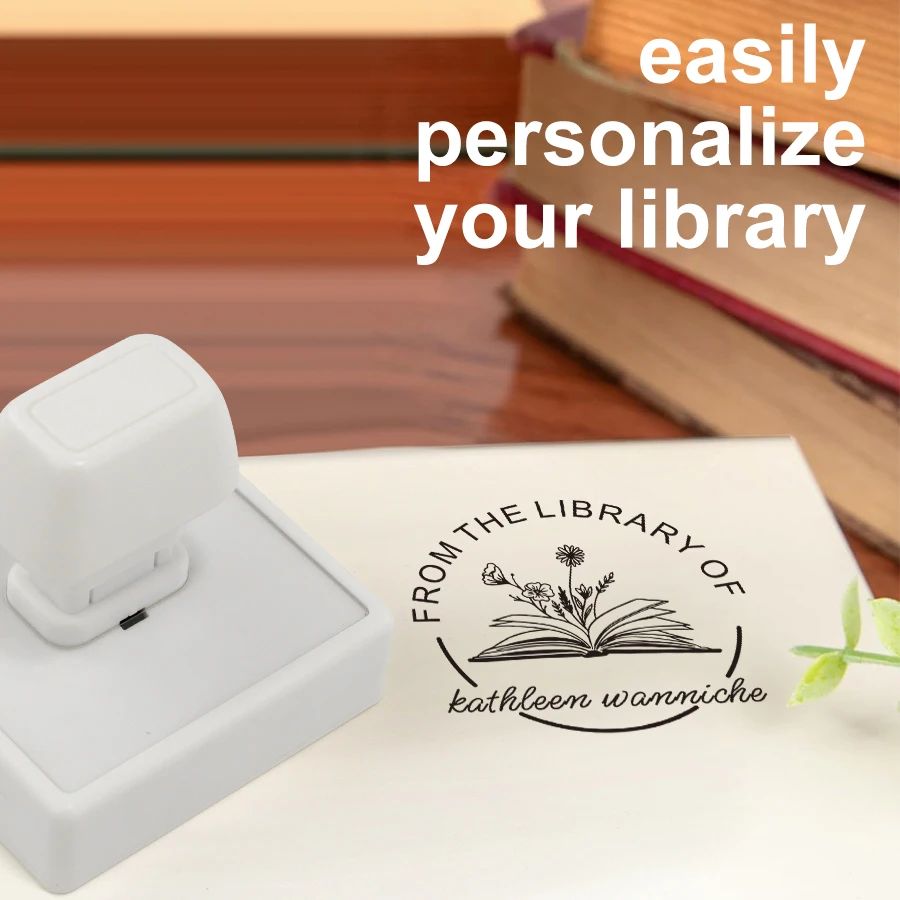 Book Stamp Personalized Self-Inking Wedding Stamp Photosensitive Seal for Wedding Party Invitation Letter