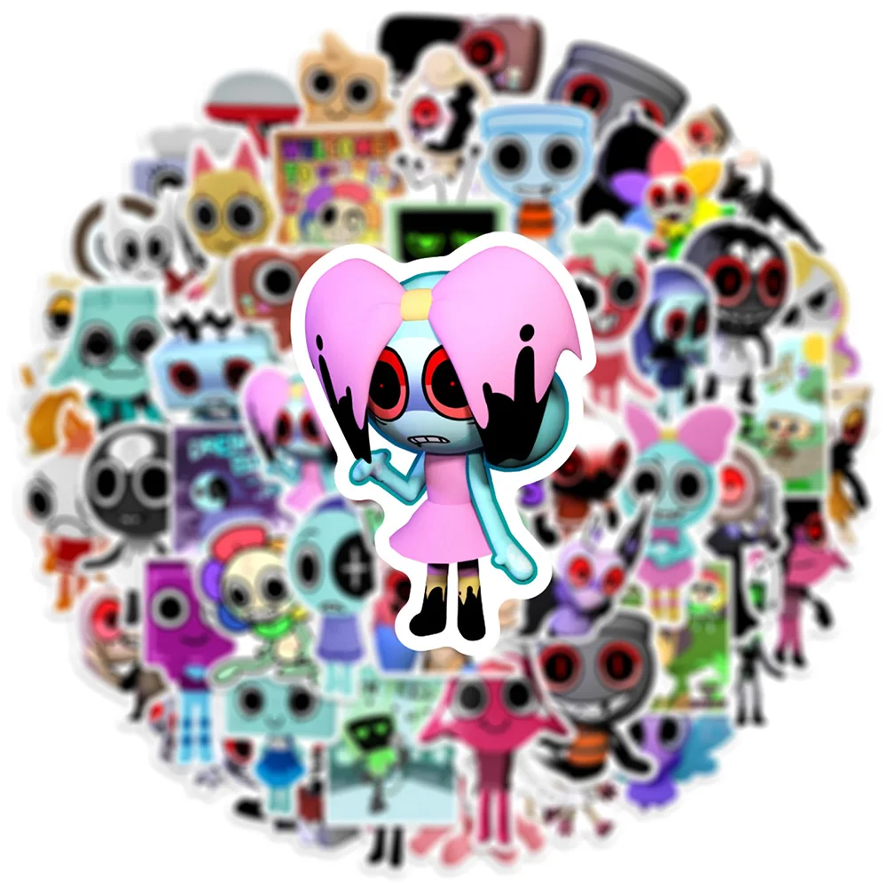 Cartoon Stickers 10/30/50PCS Funny Dandys World DIY Decoration Waterproof Skateboard Notebook Luggage Laptop Phone Fridge Decals