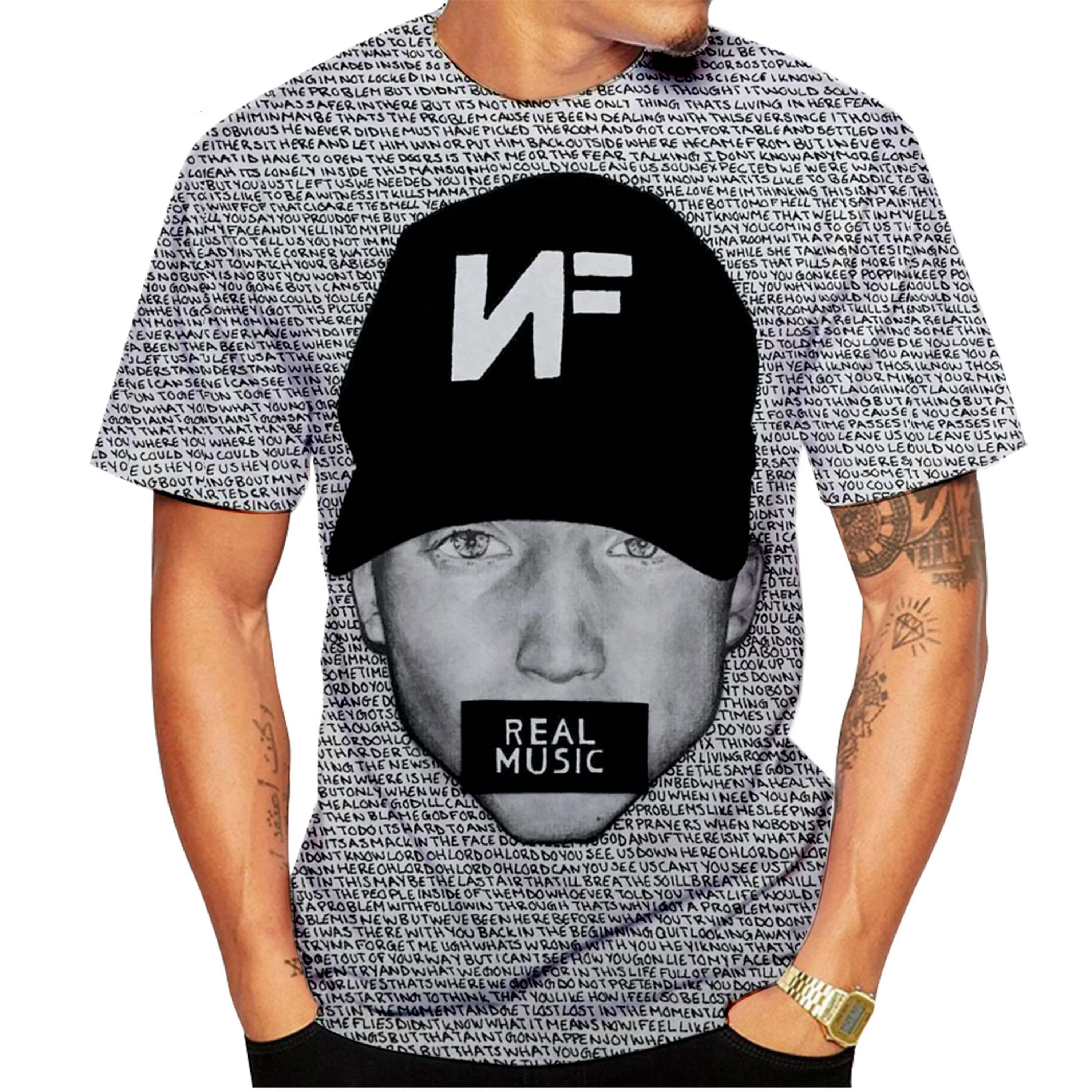 

New 3D Printed T-shirt Nf Hip-hop Street Style T-shirt Men's Women's Casual T-shirt
