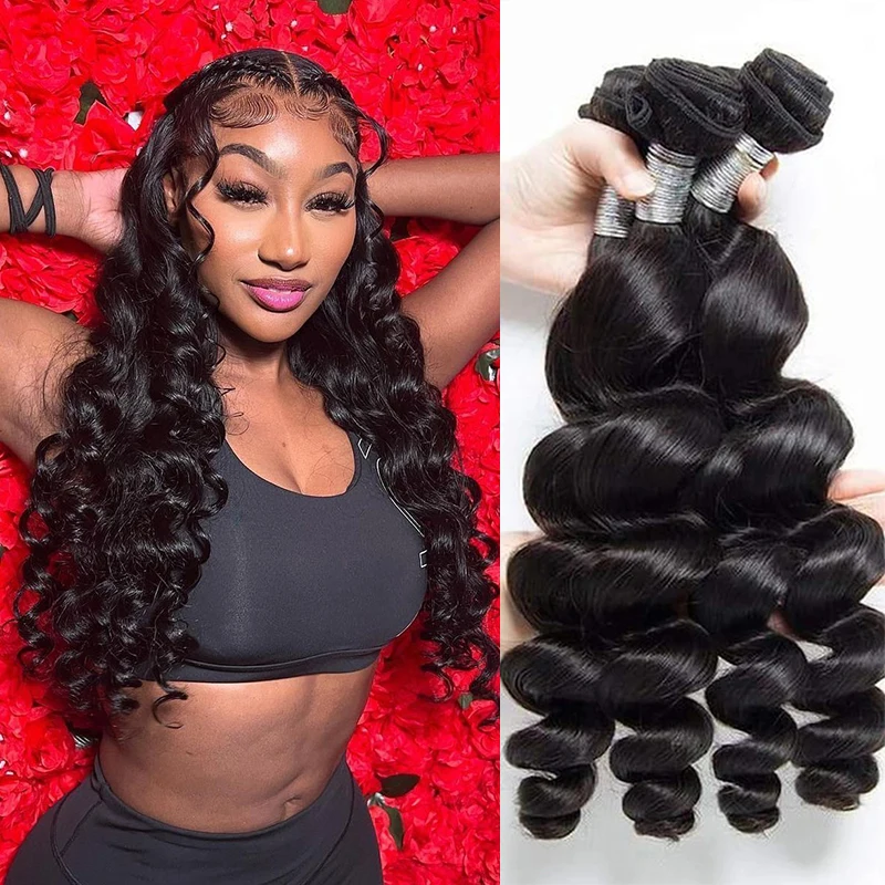 100 Human Hair Loose Deep Wave Bundles Brizillian Human Hair Bundles
