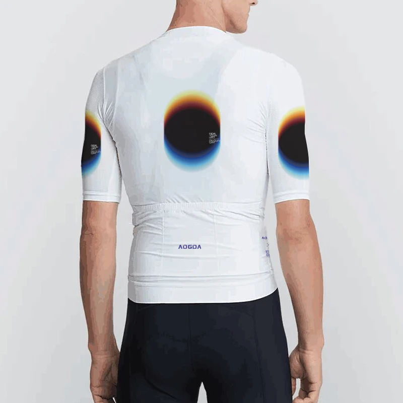 Aogda Men's Lightweight Aero Cycling Jersey - Comfortable Slim Fit Racing Top
