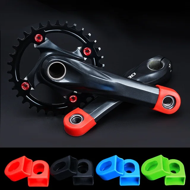 Couvercle de protection de manivelle de vélo en Silicone, manchon en Silicone, étui de protection de pédalier de pédale, vélo de route de montagne, accessoires de cyclisme vtt 1