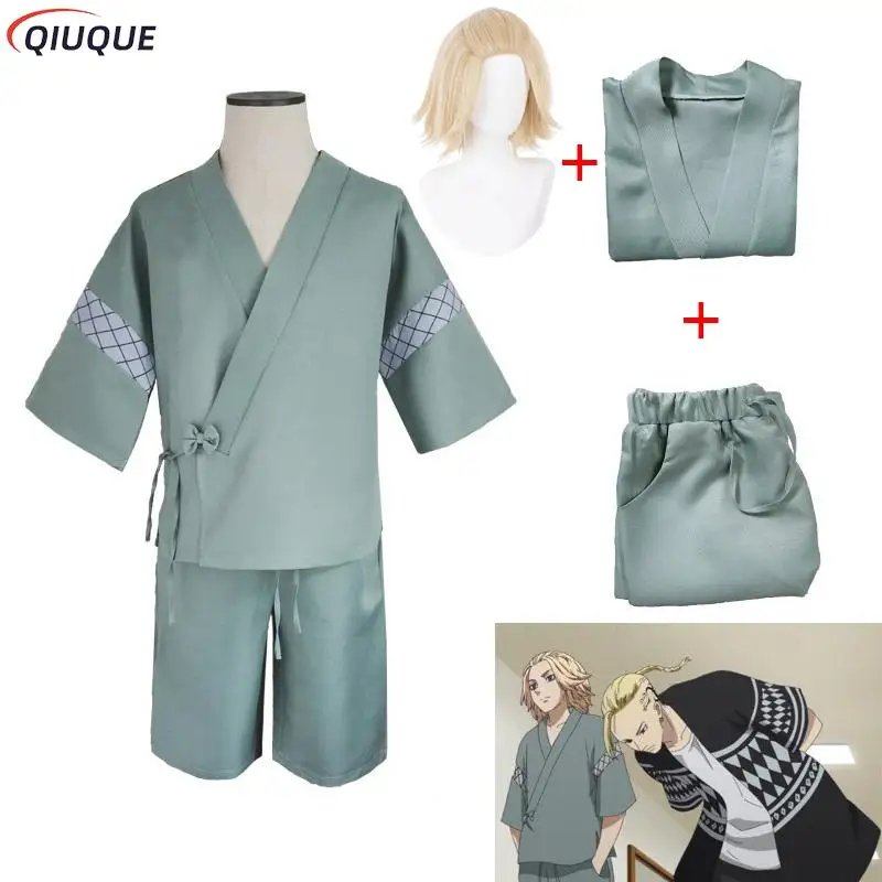 

Children / Adults Sano Manjiro Cosplay Costume Anime Wig Women Men Kimono Halloween Party Outfits