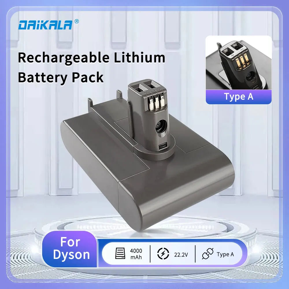 Batteria Ricaricabile Per Aspirapolvere Al Litio Da 22.2V 4800Mah (Tipo A) Per Dyson Dc31 Dc34 Dc35 Dc44 Dc45 Animal 917083-09