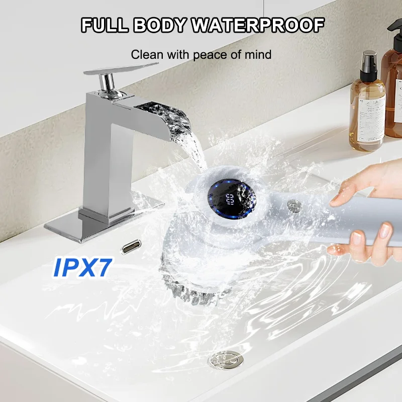 فرشاة تنظيف دوارة كهربائية بمنفذ USB، مع 5 فرشاة،...