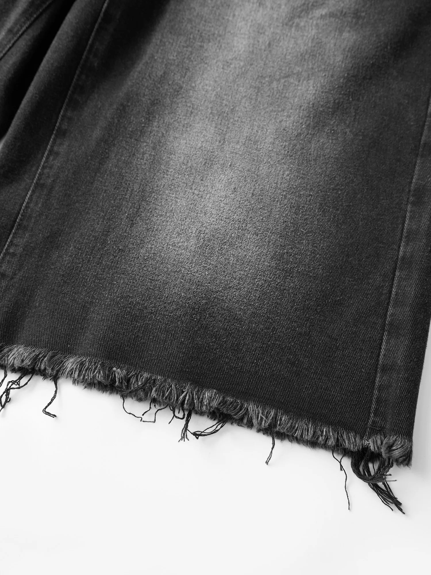 Women Denim Bermuda Shorts Distressed Ripped Wide Leg Knee Length