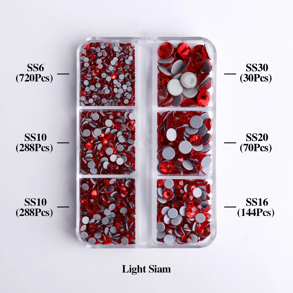 Enhanced Sparkling Glass Hotfix Rhinestones Set - Flat Back Glitter Crystals for Garment Embellishment