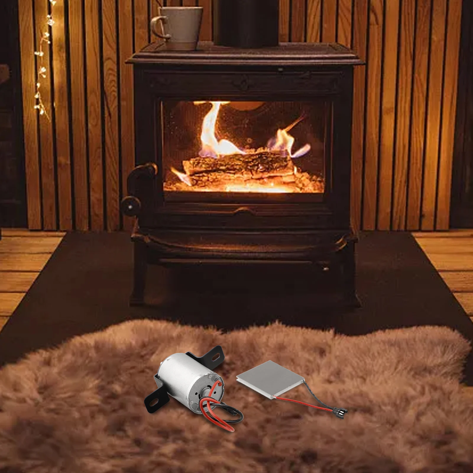 Chimney Stove Fan Fireplace Fan Motor High-quality Materials Long-lasting Performance Resistant To Wear And Tear Room Warming