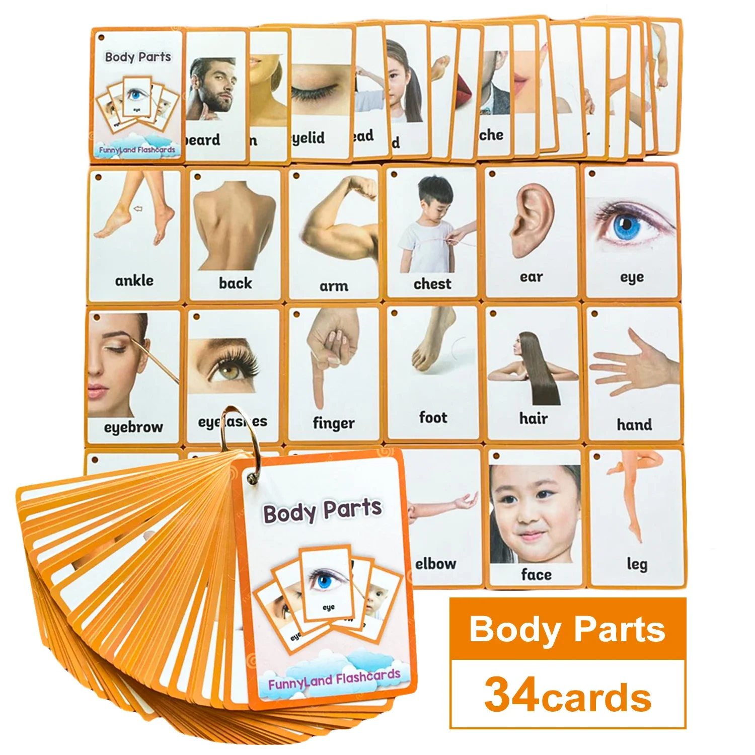 Kids Montessori Baby Learn English Word Card Flashcards Cognitive Educational Toys Picture Memorise Games Gifts for Children 6