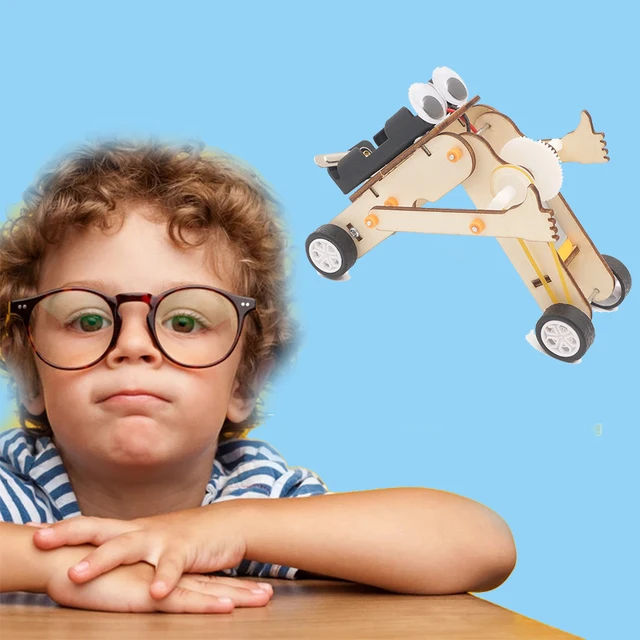 Modelo de ensamblaje de Robot DIY para niños, Kits de Material educativo, experimento de ciencia, juguete de tecnología, rompecabezas pintado, juguetes para niños - Imagen 3