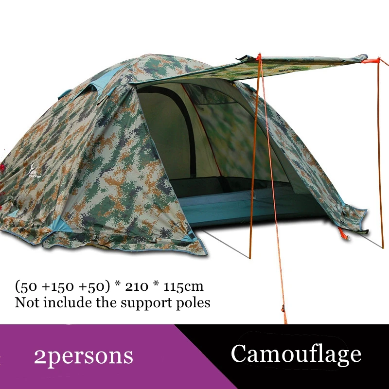 FLYTOP 4キャンプ屋外2人や3人 二層アルミポール抗雪旅行ファミリーテントスカート Flytop 2-3Persons 4Seasons Skirt Tent Camping Outdoor Double