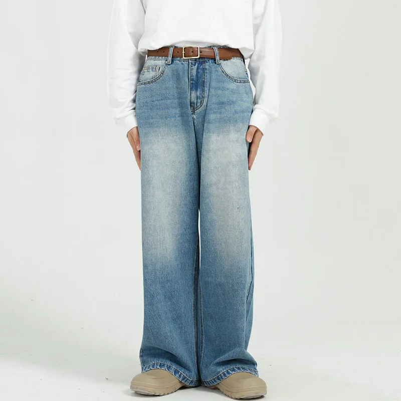 IEFB Male Jeans Casual Gradient Color Pockets Button Men Straight Denim Pants Korean Trendy Men's Trousers Spring 2024 9C4737 2