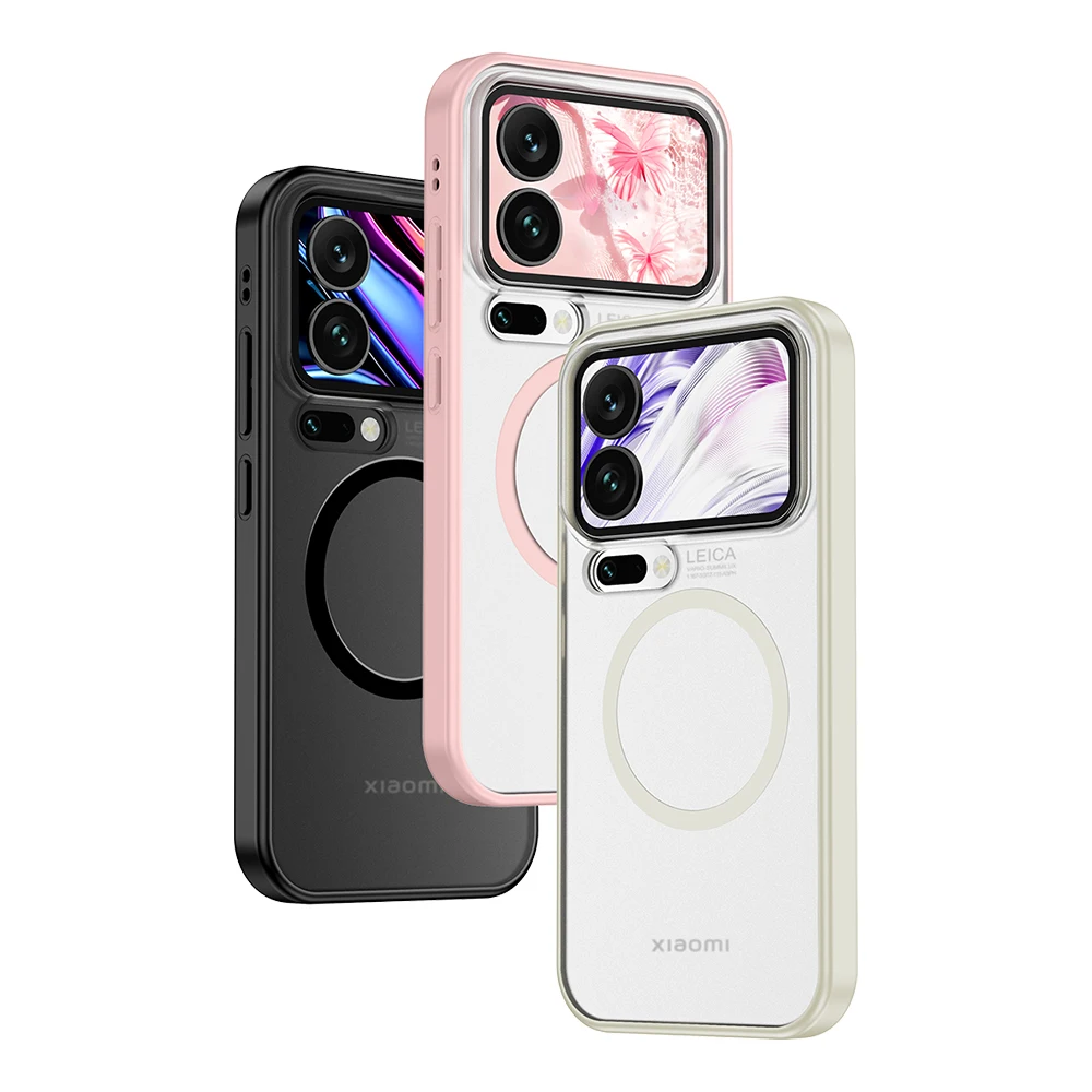 Matte & Clear Magnetic Wireless Charging Armor Case - Military Shockproof Back Cover