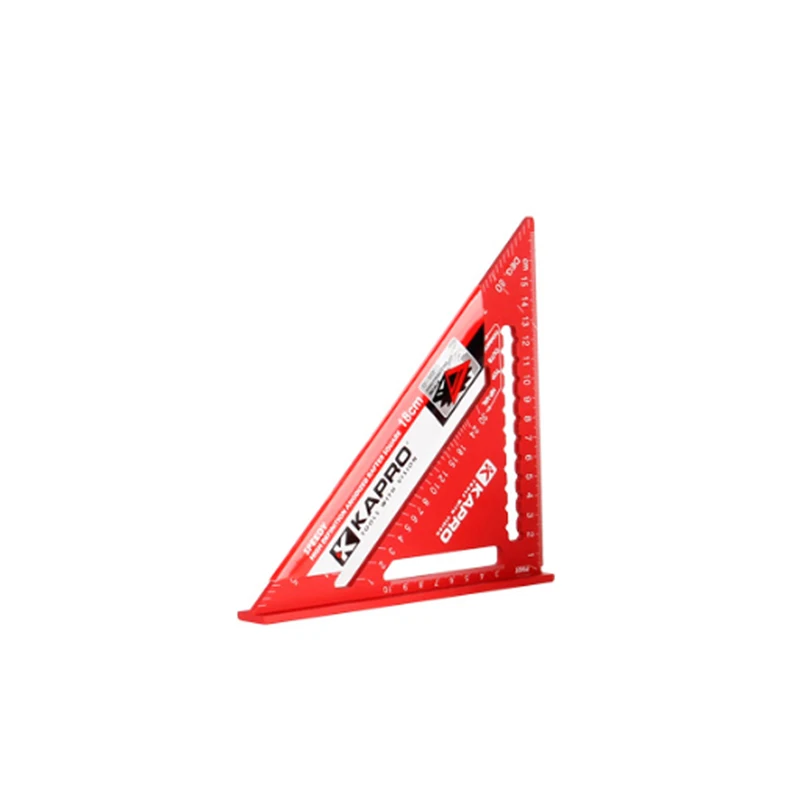 Kapro 7/12 인치 삼각형 눈금자 두꺼운 알루미늄 합금 Swanson Speed ??Square Metric Joiner 목공 용 각도 마킹 게이지