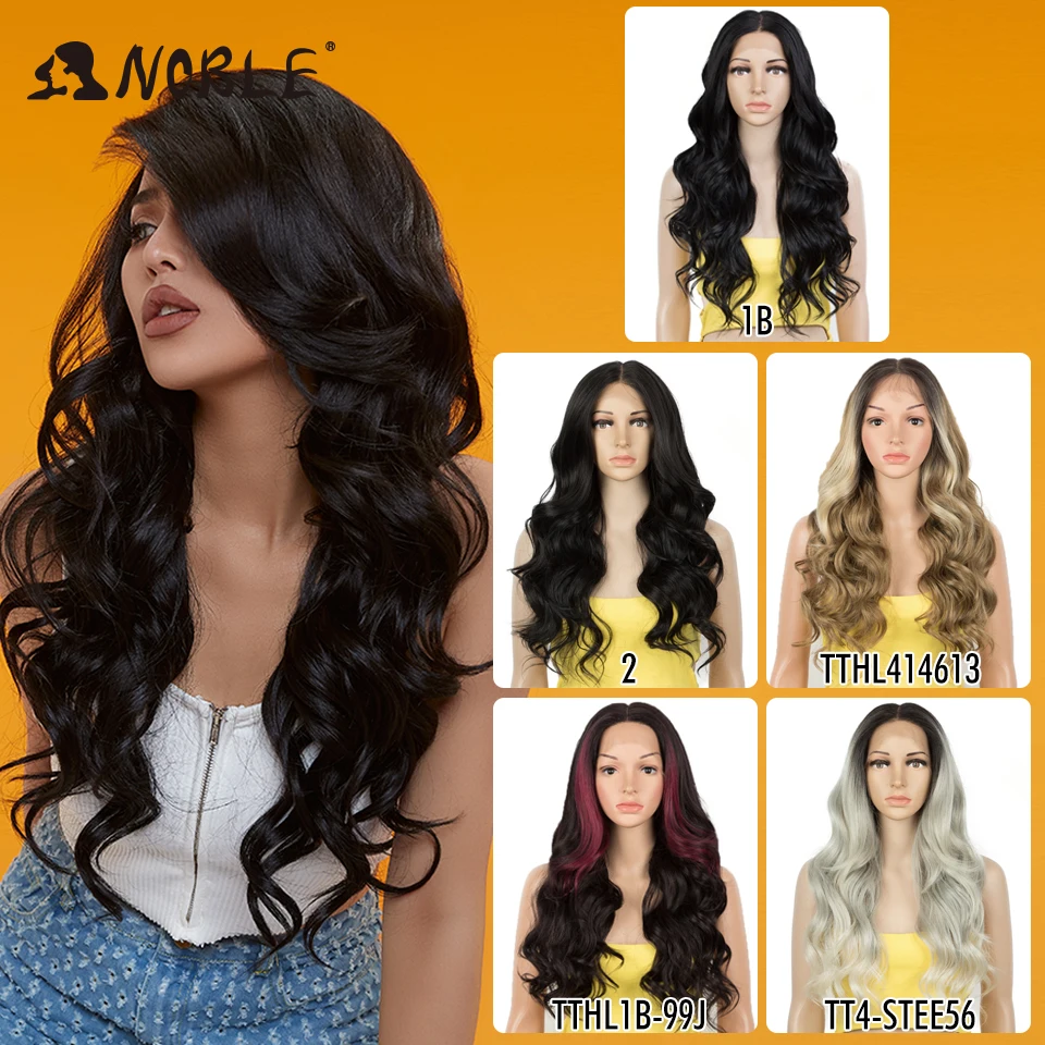 Noble Synthetic Lace Front Wig HD Transparent 13x7 Body Wave Wig Cosplay Wig Blonde Wigs For Women Lace Wig synthetic Lace Wig