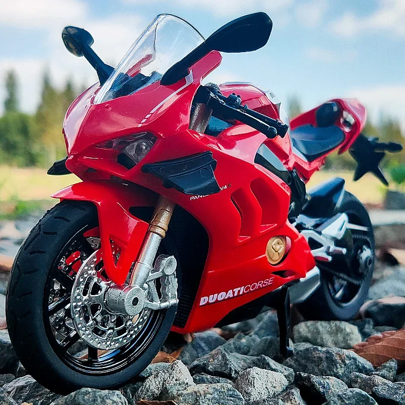 1:12 Ducati Panigale V4S Alloy Cross-country Motorcycle Model Simulation Toy Street Motorcycle Model Collection Kids Gift M17 3