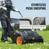 VEVOR Push Lawn Sweeper, 21-inch Leaf & Grass Collector, Strong Rubber Wheels & Heavy Duty Thickened Steel Durable to Use with L 6