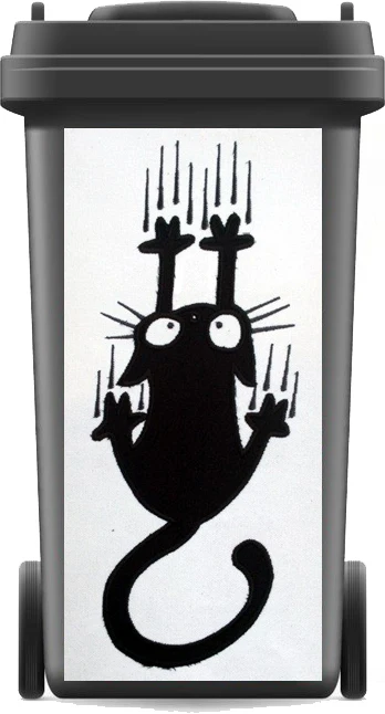 Trash Can Sticker DIY cartoon trash can stickers Decal stickers PVC self-adhesive kitchen accessories Home decor