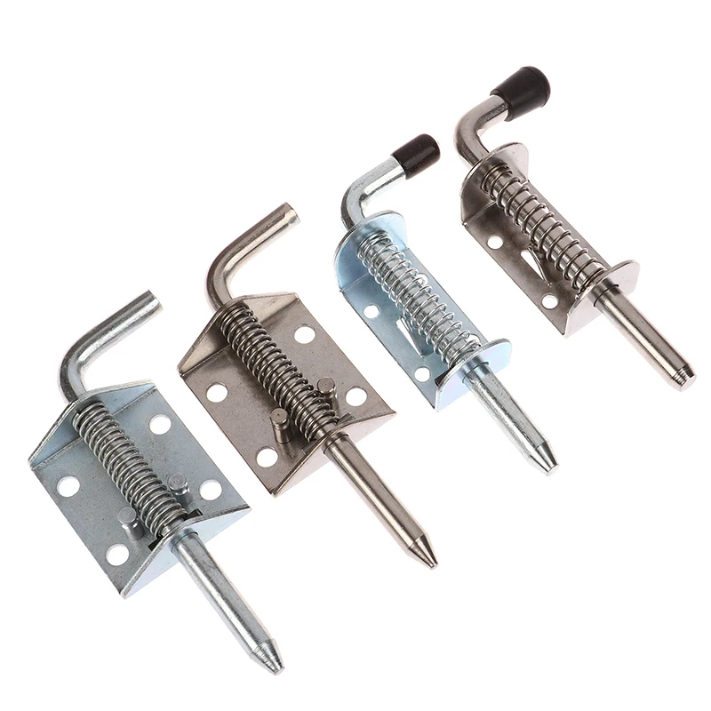 1PC Latch Loaded Metal Security Barrel Bolt Latch Tone Spring Latches