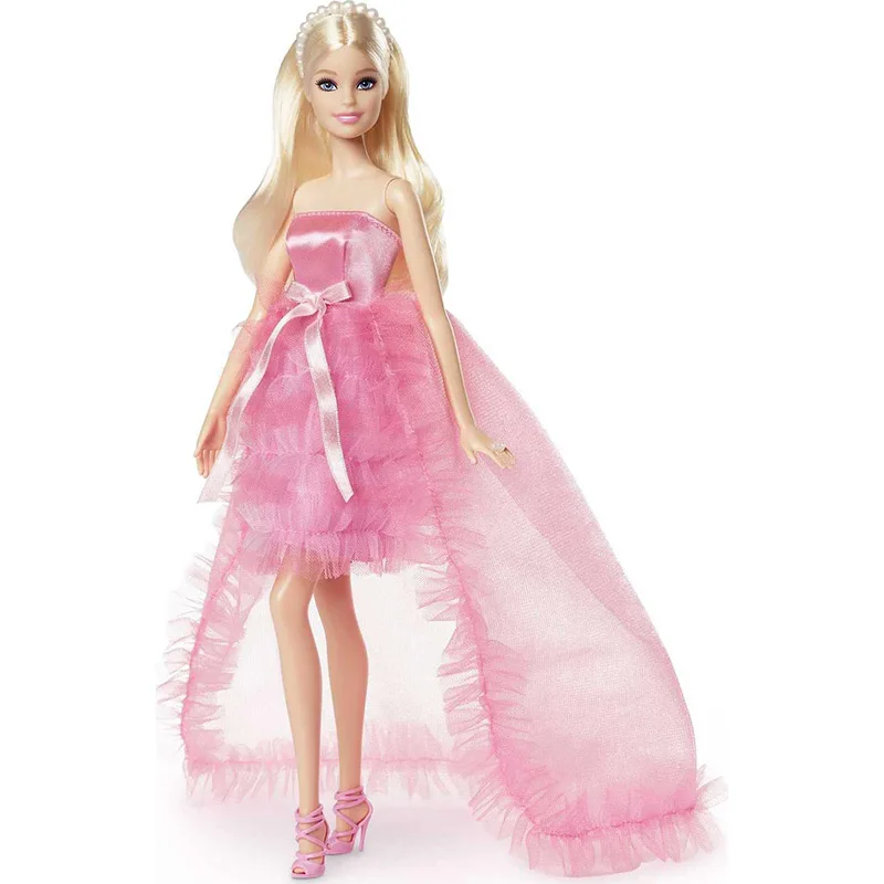 Poupée Barbie princesse MATTEL 1998 /99 robe satin rose