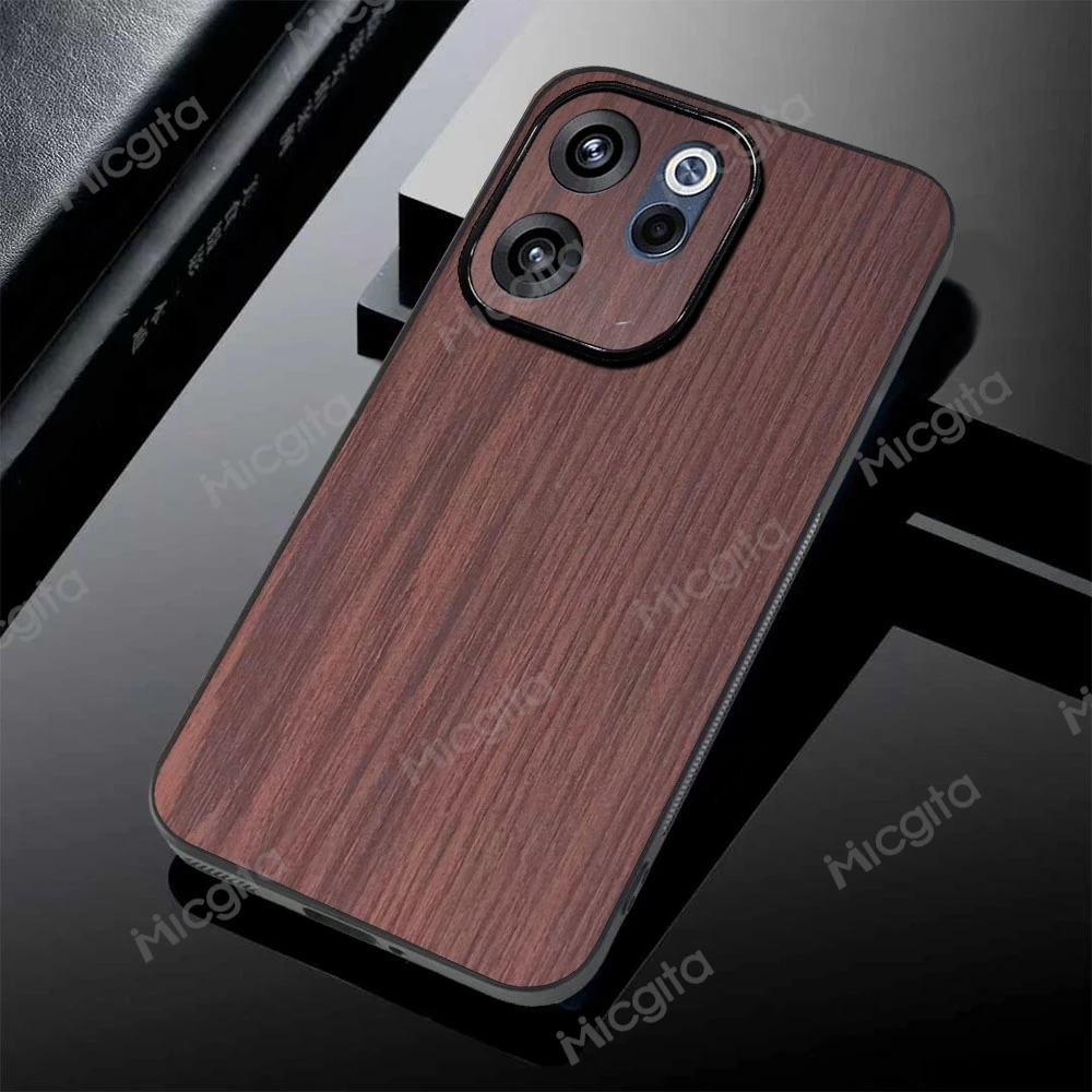 Unique Natural Wood Grain Luxury Leather Phone Case