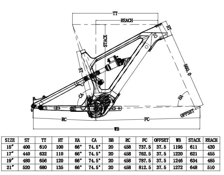 Dengfu E10 EMTB Carbon Fiber Frame Bafang M510 M560 M600 Mid Motor Hidden Battery Ebike Full Suspension Frame