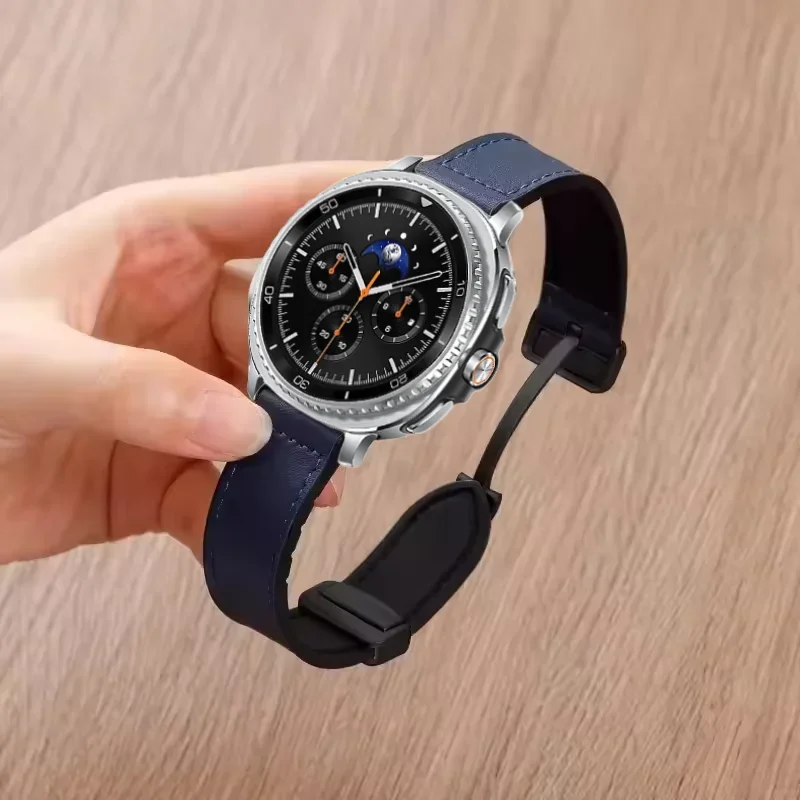 Premium Silicone-Leather Magnetic Watch Band Strap - Universal Fit