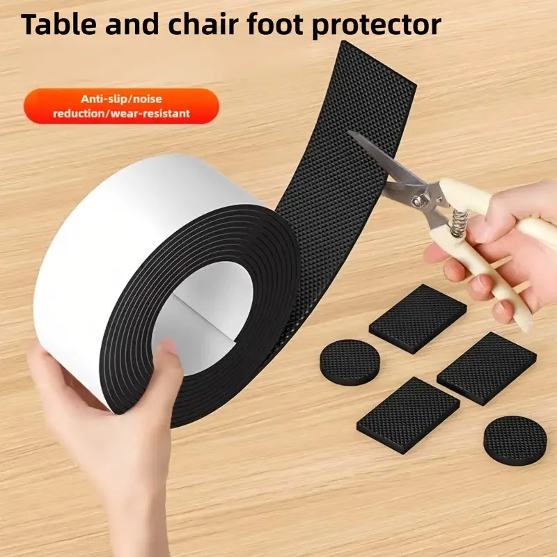 Premium Black Felt Furniture Pads - Thick, Non-Slip, Soundproof, Floor Protectors - Customizable