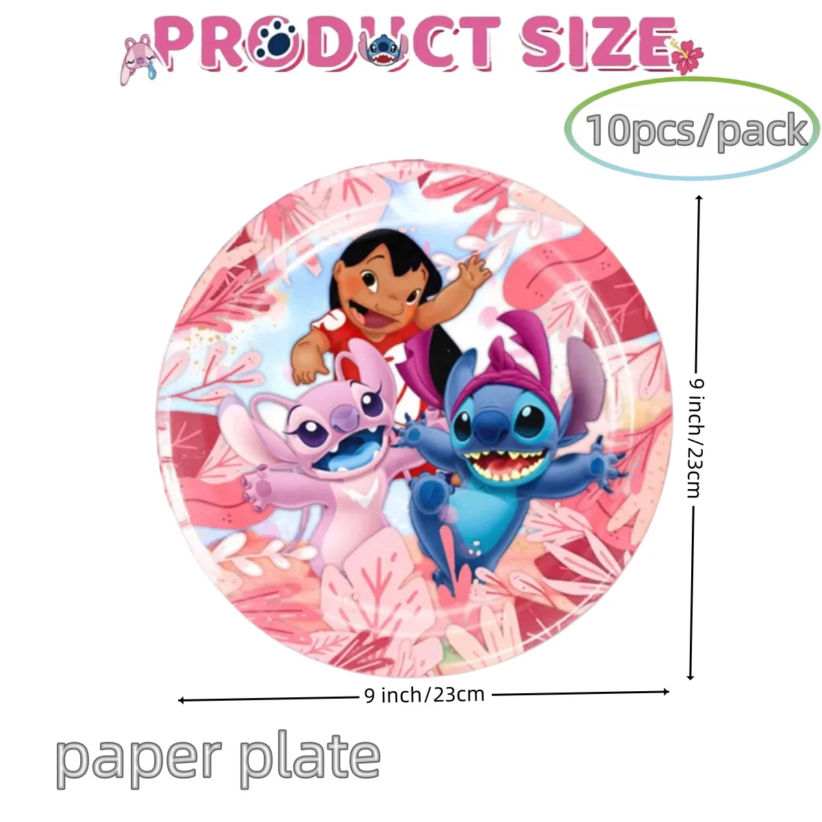 thumbnail image 1 of Decoración de fiesta de cumpleaños de Disney Lilo Stitch, vaso desechable, plato, mantel, servilleta, baby shower, regalos para niños, suministros para fiestas, 1 of 5