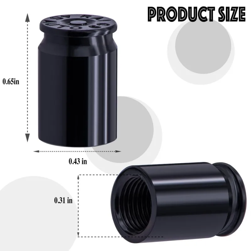 8pcs New Bullet Shell Valve Universal Strong Sealing Bicycle American Threaded Valve Core Sleeve Corrosion Preventiv