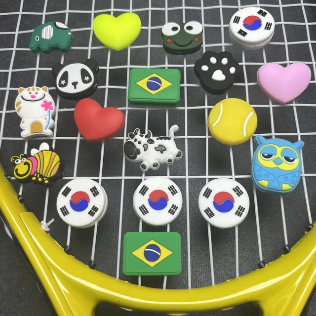 5/8/10 Pcs Cute Silicone Tennis Vibration Dampeners Tennis Racket Anti Vibration Squash Racquet Damper Tennis Accessories 2
