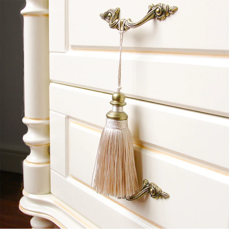 Golden Tassel Fringe Decorative Silk Rope for Home Decor and DIY Crafts