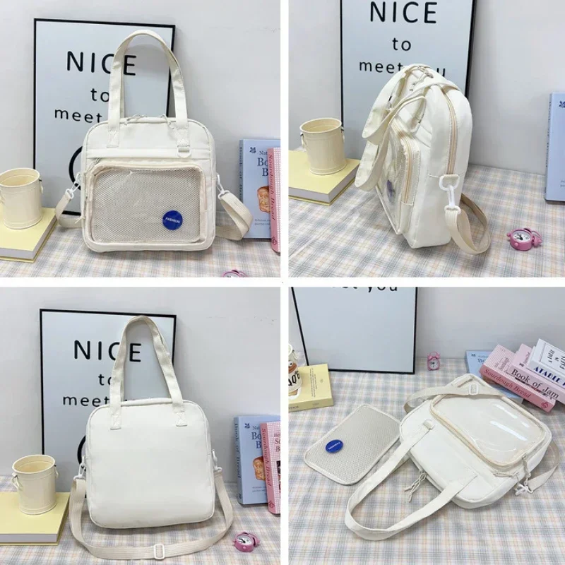 Japanese Style Kawaii Itabag for Dolls Large Handbags New Nylon School Bags for Teenage Girls Tote Shoulder Bag JK Crossbody Bag