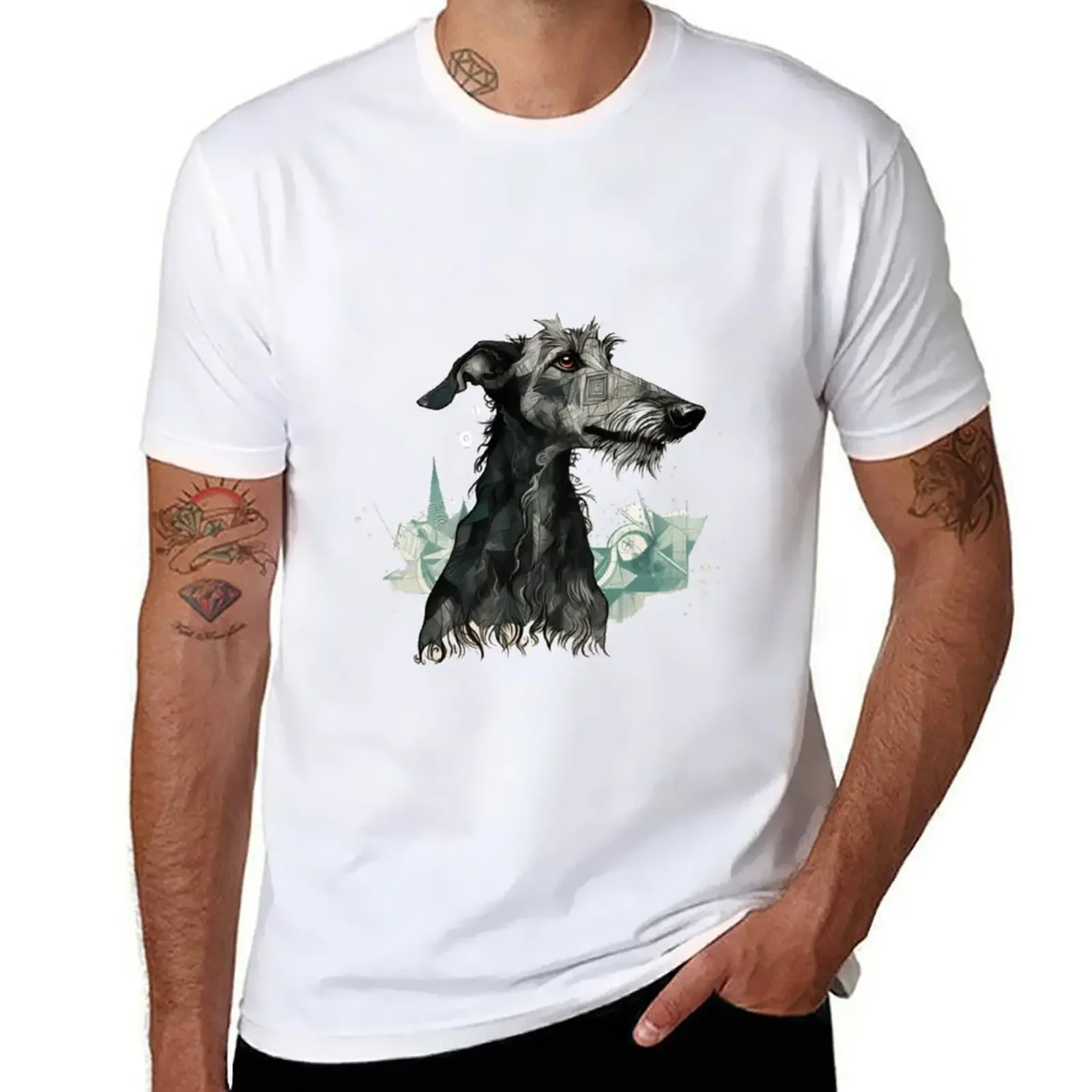 

Deerhound T-shirt quick-drying graphics mens cotton t shirts
