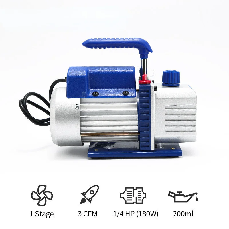 220V180W3cfmPortableVacuumPumpRotaryVaneVacuumPumpAir