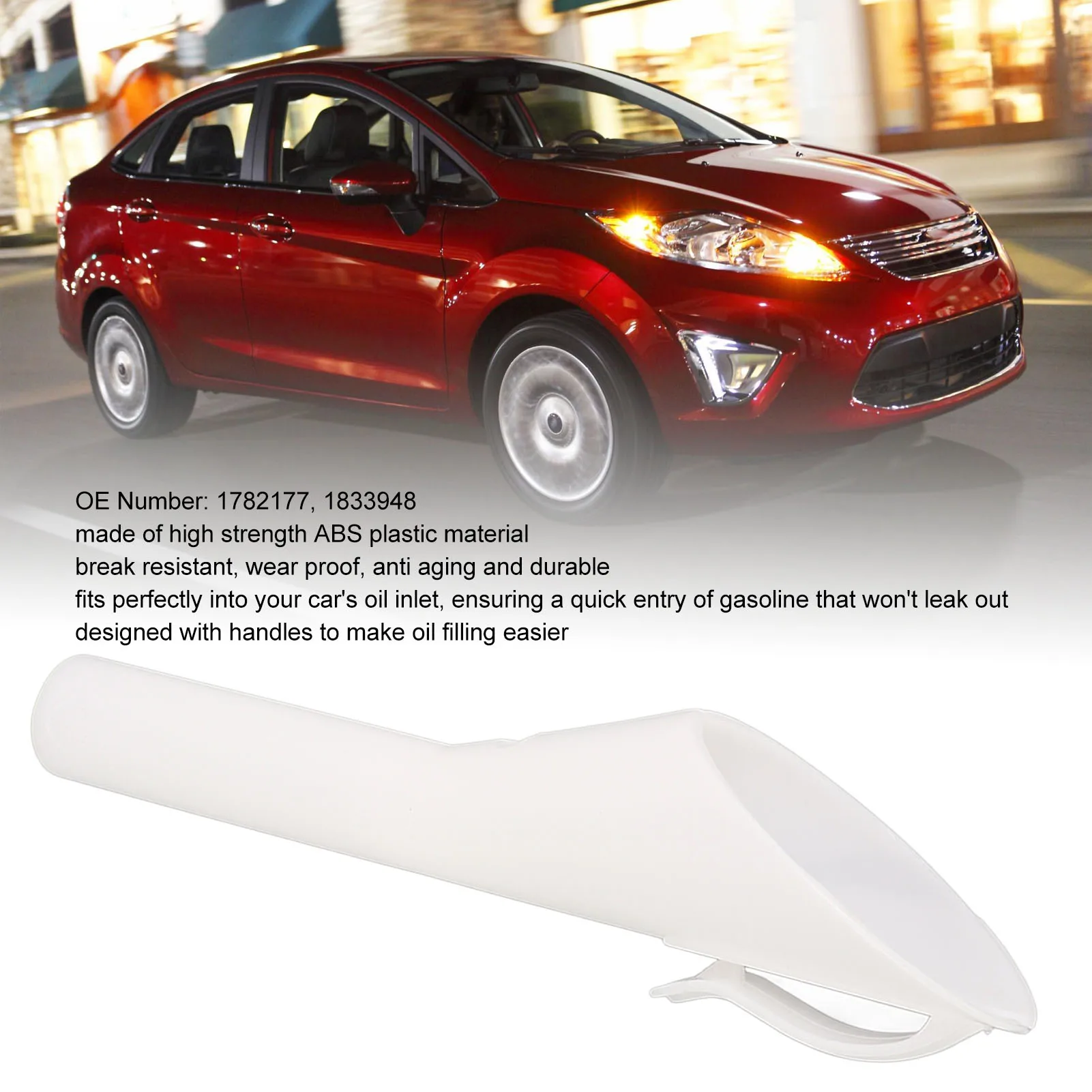 Emergency Fuel Filler Funnel 1782177 Capless Fuel Filling Spout Adapter Replacement for Ford C-Max Fiesta Focus Flex
