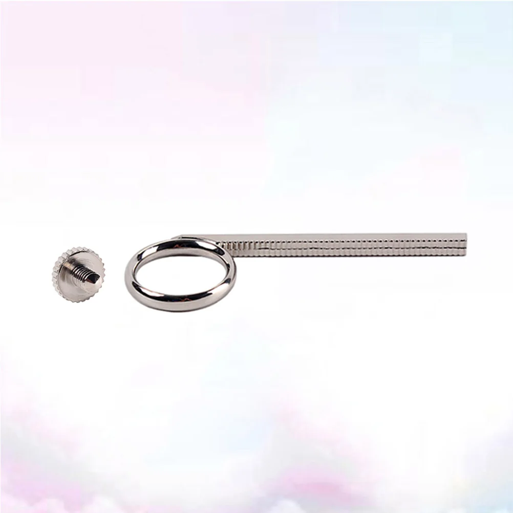 Metal Trumpet Slide Finger Ring Pull Ring with Screw Trumpet Cornet Accessory Replacement 2pcs