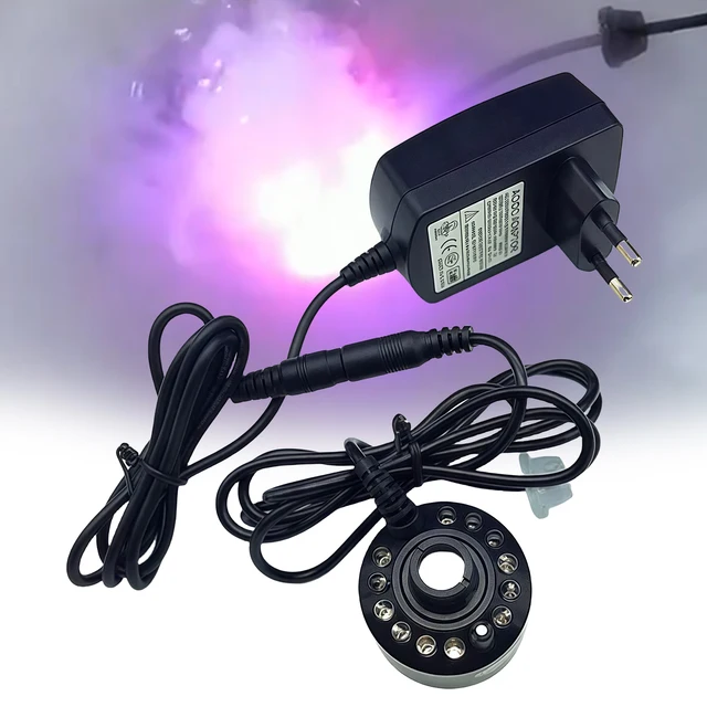 12 LED Electric Ultrasonic Mist Atomizer Fog Maker Humidifier Aquarium Fish Tank Rockery Bonsai Decor Pond Landscaping Fountain 1