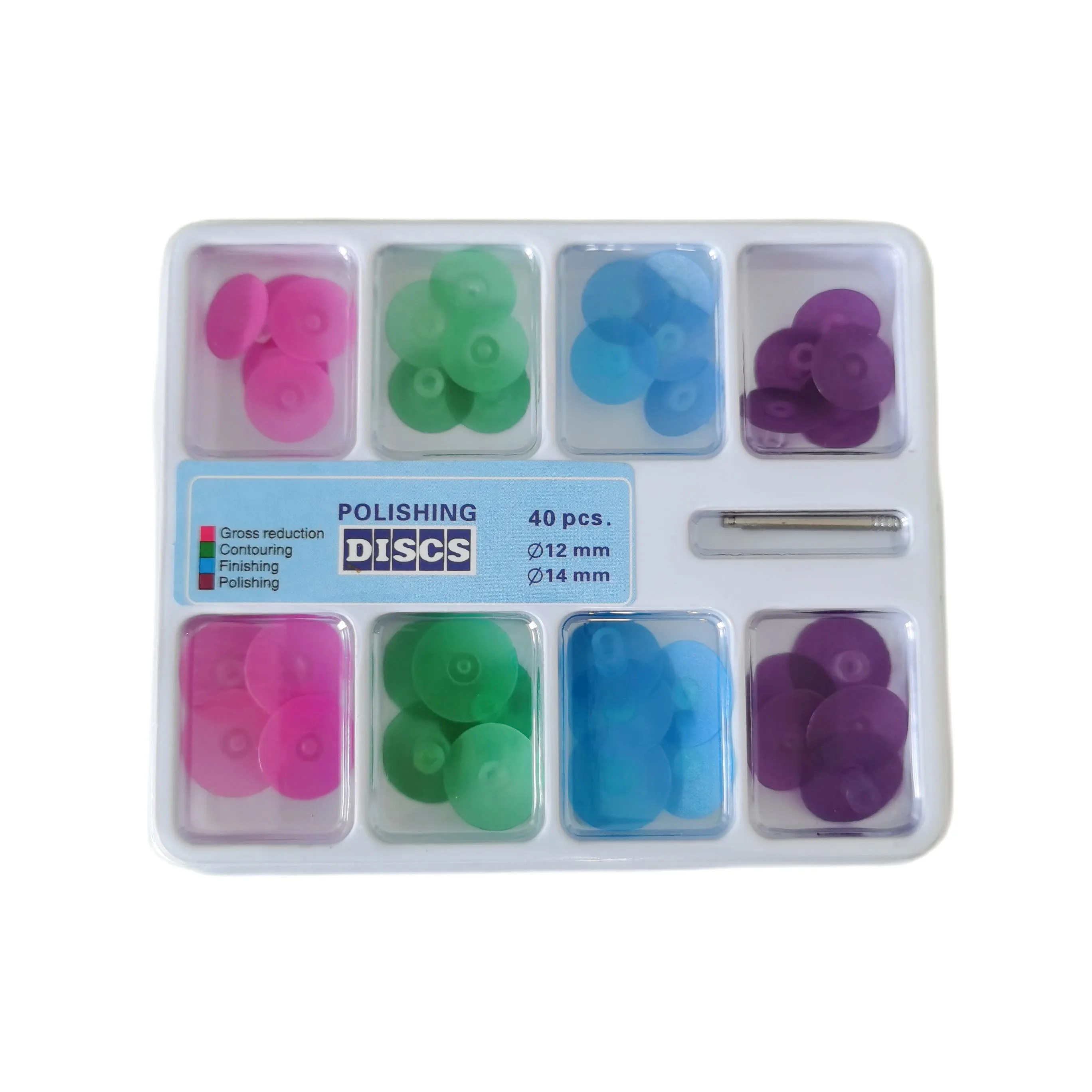 

2boxes Dental Composite Veneer Shaping Polishing Finish Rainbow Discs Wheel Mandrel 40pc/box 12mm/14mm